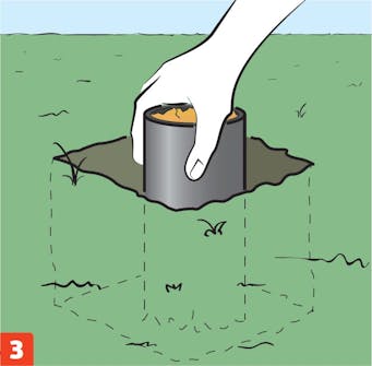 Rør til punktfundament støbes Støbning af punktfundament med rør